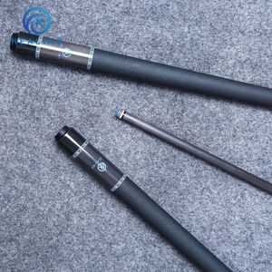 Carbon Faser Billard Cue Black Technology 124mm Tipp Play UV Printed Grip Pool Game Professionelle Cues 240325