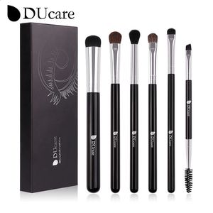 Ducare 6pcs فرش المكياج التجميلي مجموعة ظلال العيون مزج العيون فرش الحواجب للتكوين الفرشاة الاحترافية 240327