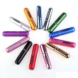 Packing Bottles Wholesale 5Ml Refillable Per Spray Bottle Aluminum Atomizer Portable Travel Cosmetic Container Pers Drop Delivery Of Dhfa5