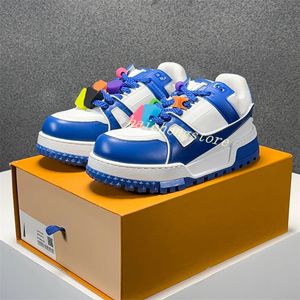 Trener Maxi Sneaker Buty Buty mężczyźni Kobiety wielokolorowe Inkjet Classic Grube podeszwy podwyższony buty treningowe Wzór jeansowy gumowy płótno rozmiar US4-12 B5