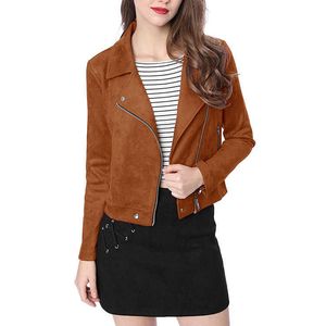 맞춤형 빈티지 새로운 패션 최신 캐주얼 스웨이드 가죽 자켓 여성을위한 최고 품질의 저렴한 가격 재킷
