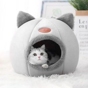 Novo conforto do sono profundo na cama de gato de inverno Casquete de tapete pequena casa de cachorro produtos animais