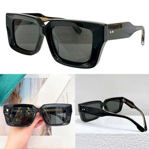 SS2024 Novo designer Sunclasses para mulheres GG1529S Black Retângulo Acetato Frame Cinza Lente Pernas com UNIDAS METAL MATHEMENS VIONS VIAGENS SUNGULAS DE SUNS RESISTANTES DE UV