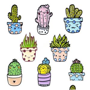 Pinos, broches cartoon cactus broch