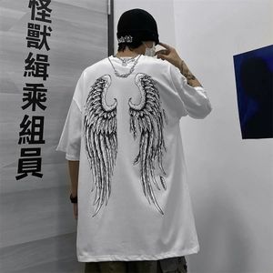 Mens Short Sleeve T-shirt Summer Pure Cotton Oversized Y2k Streetwear el Moon Furious Soft Graphic Clothing Berserk Tops 240320