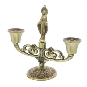 Candle Holders Holdlestick Holder European Style Metal Filar Vintage Stand