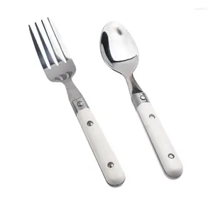 Dinnerware Sets Stainless Steel Portable Spoon Feel Outstanding Childrens Dessert And Fork Tableware Set Cartoon Dinner
