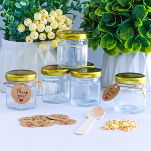 Party Favor Ourwarm 30Pack Wedding Souvenirs For Guest 45ml Hexagon Mini Glass Bottle Honey Jar Baby Shower Memories