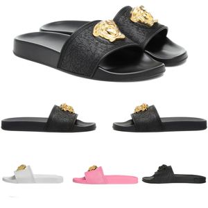 Designer Sandaler Womens Tisters Summer Men Kvinnor Palazzo Beach Slides inomhus Flat Open Toe Leather Lady Classic Sandal Shoes Storlek 35-46