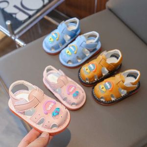 HBP NON-Brand Summer girl baby shoes little children princess shoes boys soft soled baby walking shoes 0-1 years old 3 years old children cry shoes make a sound