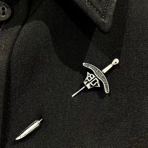 Broche de espada gótica em broches prateados antigos para homens designer mulheres noturnas homens festas femininas broche pinos peitorais acessórios de senhora ai homens judeus acessórios