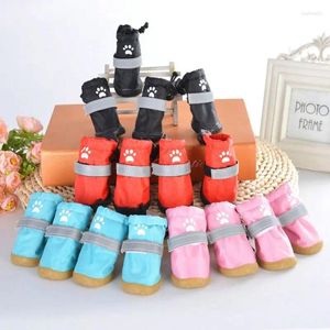 Dog Apparel 4pcs Pet Shoes Winter Warm Non Slip Protector Snow Boots For Puppy Chihuahua Yorkie Footwear Products