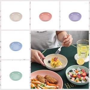 Piastre a microonde salver vassoio BPA BPA Free leggero paglia leggera rotonda rotonda snack di frutta per piatti da desktop riutilizzabile