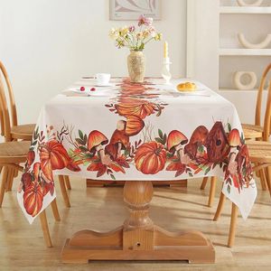 Table Cloth Thanksgiving Fall Harvest Tablecloth Funny Turkeys Pumpkin Rectangle Cover For Christmas Dinner