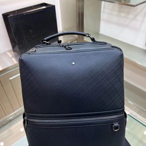 Zaino in borsa per laptop designer di lusso borsa per computer con cerniera in pelle vera in pelle caposta da viaggio in grande capacità