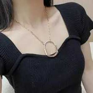 Designer Brand Tiffays Large Medium Lock Necklace U-shaped Couple Style Advanced Design Sense