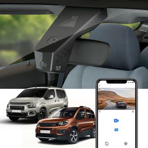 Dash Camera для Citroen Berlingo и Peugeot Rifter 2018-2023 Honsoee 4K UHD Dashcam Wi-Fi Connection Connect