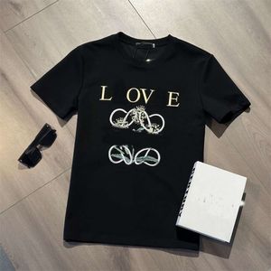 Designer Luxury Loes Classic Embroidered short new summer 2024 all-match fashion brand letter casual half sleeve round neck handsome light T-shirt