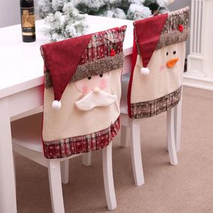 Krzesło Covers Cover Cute Plush Święty Mikołaj Święta Święta Bożego Narodzenia