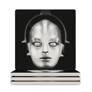 Столовые коврики знаменитости Metropolis robot Maria Ceramic Coasters (Square) Симпатичные кухонные принадлежности индивидуальные смешные