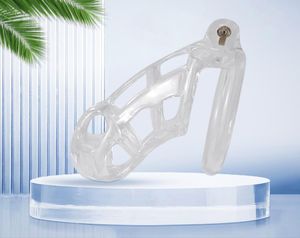 Newest Desigh Mamba Ice Cage Lightweight Transparent Clear Resin 3D Printed Device Cock Cage BDSM for men9504213