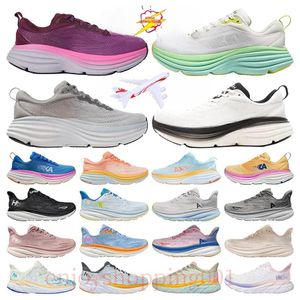 2024 Hokka Schuhe Hokkas Schuhe ein Bondi 8 Laufschuhe Frauen-Plattform Sneaker Clifton 9 Männer Blakc White Harbor Herren Frauen Trainer Runnners 36-45