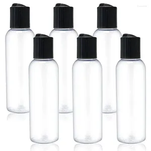 Garrafas de armazenamento 30pcs 30ml-100ml Recarregável plástico transparente com tampas superiores de disco Travel Recipientes cosméticos para shampoo de loção para produtos de higiene pessoal