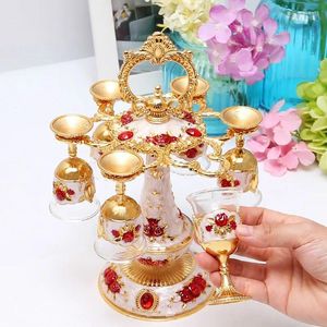 Wine Glasses Cups Household European-style Liquor Shooter Glass Small Number Upside Down Cool Rack Creative Ornaments