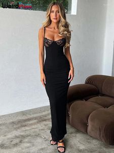 Vestidos casuais, puss estranhos, vestido de camisetas sexy mulheres magras de retalhos de retalhos de peito verão elegante elástico maxi bodycon clubwear vestidos