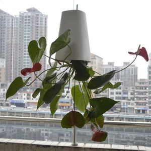 Ootdty Inverted Sky Garden Hanging Topf verkehrtherziger Blumenpot -Speicherkorb 360 -Grad -Rotation 13x95x95 cm 240325