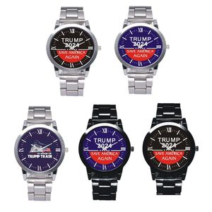 Party Favor Trump 2024 Wrist Watches Trumps Strap Watch Retro Letter Printed Men Quartz Watchess Save America Drop Delivery Home Garde Dhv0P