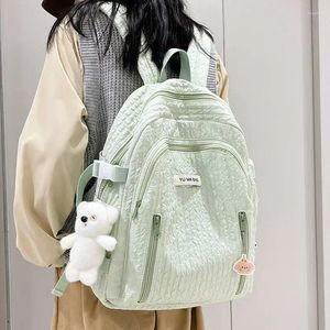 Backpack Japanese Student Nylon Girls School Bag de alta capacidade Mulheres femininas lazer fofo Travel à prova d'água Mochila