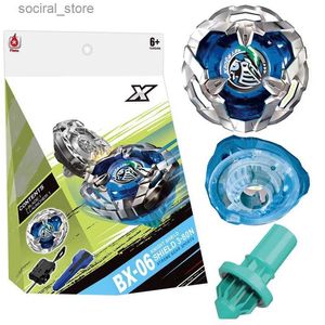 Spinning Top Bey X BX-06 Knight Shield Spinning Top with Launcher Grip Box Set Kids Toys for Boys Gift L240402