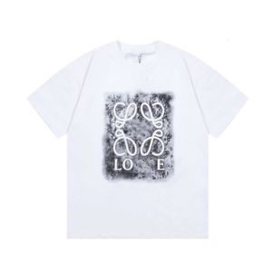Designer Luxus loes klassische Chaopai Trendy Richtige Version Sommer Graffiti Brief Druck runden Hals kurzärmeliges T-Shirt für Männer und Frauen vielseitig