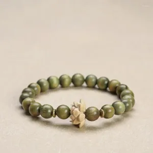 Bracciale di sandalo verde Strand Piccolo e di dito che avvolge il morbido Buddha Buddha Bead Handing Female Student Jewelry