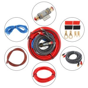 Verstärker 1 Set von Auto -Audio -Kabel -Kit -Kit -Auto -Lautsprecher -Tieftöner -Kabeln Autokraftverstärker Audio -Leine mit Sicherungsanzug für die Kodifizierung von Auto
