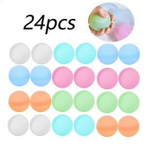 Water Balls Games Adults Kids Boys Summer Reusable Silicone Water Playing Toys Beach Swimming Pool Party Water Bomb Balloons 240329