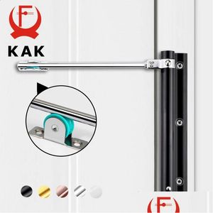 Dörrlås Kak 50 kg Justerbar närmare aluminiumlegering Matic Spring Soft Close Fireproof Heavy Duty Hardware 240322 Drop Delivery Home G DHVOI