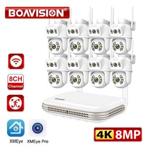 System 8ch Mini WiFi NVR HD 8MP Dual Lens PTZ WiFi IP Home Security Camera System Video H.265 CCTV Waterproof Wireless Surveillance Kit