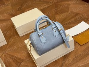 Kvinnor Handväska Glacier Blue Senaste färgmatchning Luxury Designer Bag äkta läder Handväska Crossbody Bag Soft Cowhide Women Limited Edition Handväska