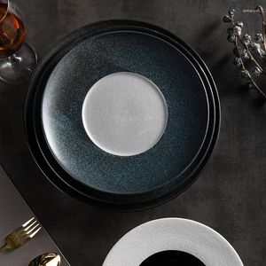Пластины эль -ресторан молекулярная кухня плоская тарелка западная соломенная шляпа керамическая ужин -дисплея Клубная посуда посуда