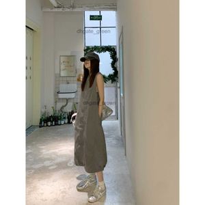 Gagd Workwear Funkcjonalna sukienka dla kobiet w stylu koreański słodki i fajny design warstwowanie sznurka luźna i wszechstronna długa spódnica