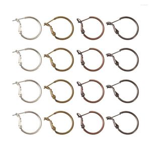 Hoop Huggie örhängen 16pairs mässingsfynd antika brons gunmetal röd koppar hoops smycken tillbehör för kvinnor örhänge diy drop dh6vn