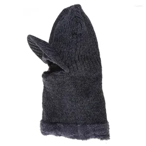 Beralar Balaclava Hat Beanie Snow Ski Düğmesi Fleeced Boyun Eşarp Soğuk Hava Rüzgar Geçirmez