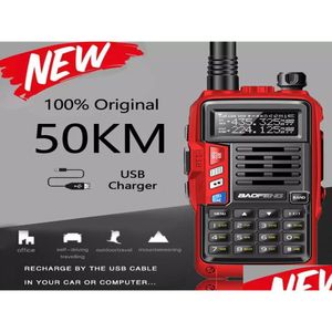 Walkie Talkie Baofeng BF UVS9 плюс 10W VHFUHF Triband Two -Way Radio FM Ham Long Range Red7114611 Drop Delive Electronics Telecommun dhih5