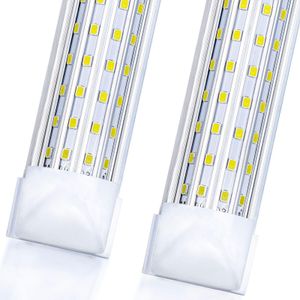 LED 튜브 20pcs Shop Light Light 4ft 8ft 144W 14500lm 6000K 차가운 흰색 흰색 명확한 ER Hight 출력 링크 가능한 조명 T8 튜브 드롭 배달 조명 DHDLH