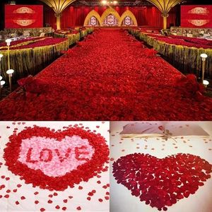 Decoração de festa 3cm Red Love Shape Sponge Petals Decorações de aniversário de casamento de casamento Confetti da cama