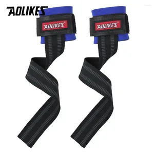 Suporte de pulso AOLIKES 2PCS/LOT Gym Sport Wrist Fitness Dumbbells Treinamentos de treinamento envoltórios com faixas de força manual Bar Horizontal