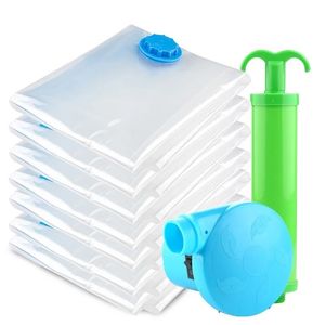 Home Convenient Vacuum Bag Storage Organizer Transparent Clothes Organizer Seal Compressed travel Saving Space Bag Package