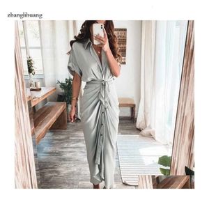 Casual Dresses Retail Women Shirt Designer Pendling Plus Size 3XL Long Dress Fashion Clothing